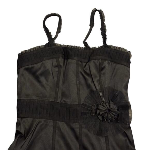 White House Black Market Black Satin Cocktail Dress – Size 00 – NWT – Fall 2010 - Picture 3 of 9